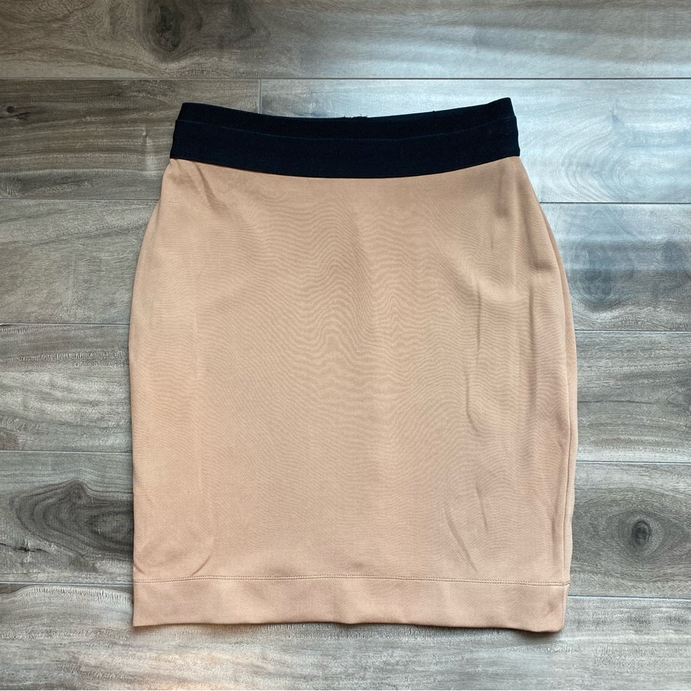 BCBGMaxAzria Camel Bandage Pencil Skirt